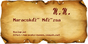 Maracskó Múzsa névjegykártya